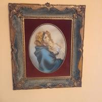 QUADRO DI MADONNA CON BAMBINO VINTAGE