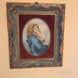 QUADRO DI MADONNA CON BAMBINO VINTAGE