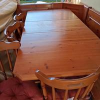 tavolo con panca angolare+sedie 