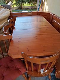 tavolo con panca angolare+sedie 