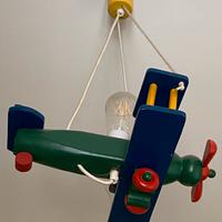 Lampadario cameretta bambino aereo in legno