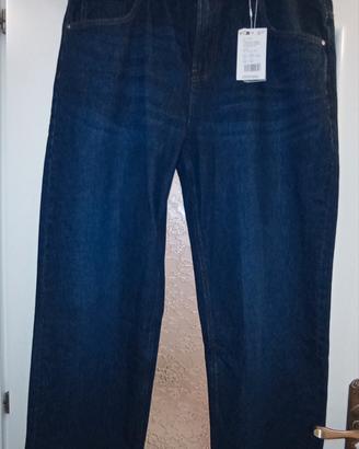 Pantalone jeans uomo in dark blue denim 38/32