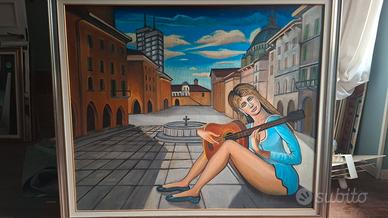 Quando olio su tela con cornice