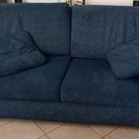 Divano 2 posti sfoderabile colore blu