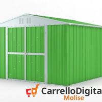 Box struttura lamiera Acciaio 327x307 verde chiaro