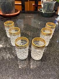 6 Bicchierini cristallo per whisky