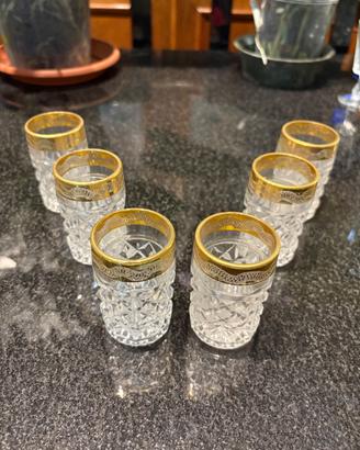 6 Bicchierini cristallo per whisky