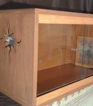 Terrario per rettili legno massello