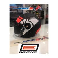 Casco Moto Jet Origine ALPHA V5 Rosso Bianco Nero