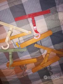 Grucce stampelle vintage legno plastica