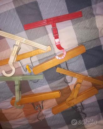 Grucce stampelle vintage legno plastica