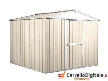Casetta porta attrezzi lamiera 276x260 cm avorio