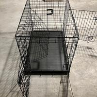 Gabbia per Cani Pieghevole, con 2 Porte, Divisorio