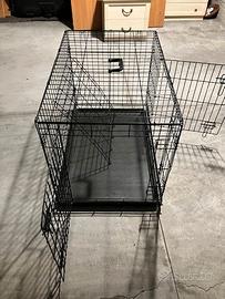 Gabbia per Cani Pieghevole, con 2 Porte, Divisorio