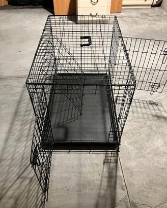 Gabbia per Cani Pieghevole, con 2 Porte, Divisorio