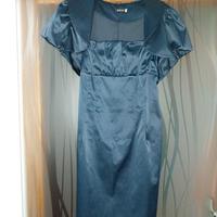 Vestito elegante di raso blu
