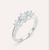 Anello Trilogy Silver Elegance Argento Rodiato Cub