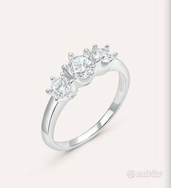 Anello Trilogy Silver Elegance Argento Rodiato Cub