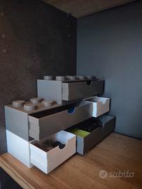 Organizer Scrivania 5 Moduli Stile LEGO 