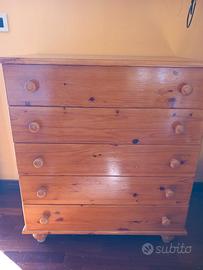 cassettiera  in massello