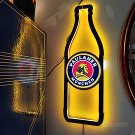 Insegna LED Paulaner München Bottiglia SPEDIZIONE