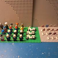 lego minifig e cartelli vintage