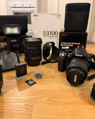 Nikon D3100 Kit base + Sigma 17-50mm 2.8+ ..