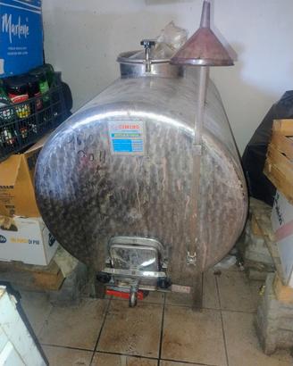 Serbatoio Orizzontale acciaio Inox500l