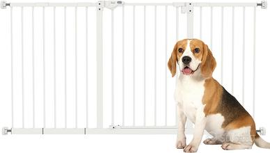 Cancelletto Sicurezza PawHut per Cani 147.5cm Bian