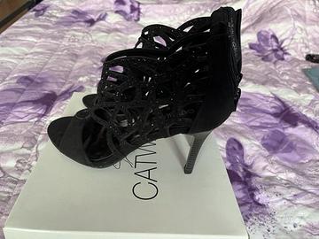 Scarpe con tacco nere tg.39 marca catwalk