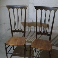 Sedie chiavarine a schienale alto