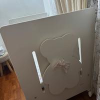 Lettino nanan fiocco rosa