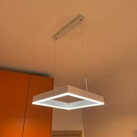 Lampadario moderno a LED bianco 40x40 - Nuovo
