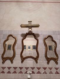 Trio specchi legno