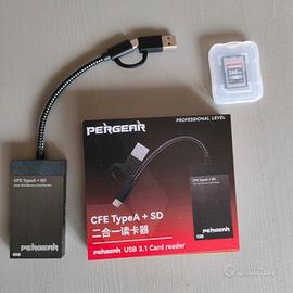  SCHEDA+ LETTORE CFexpress Tipo A 260 GB, Pergear 