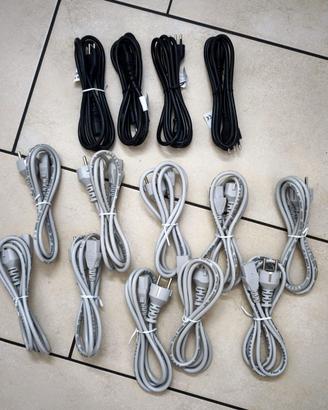 14 cavi di rete con Shuko e italiana IEC nuove