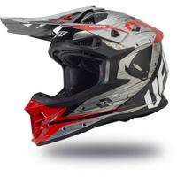 NOVITA' 2020 ! CASCO CROSS UFO INTREPID GREY-RED -