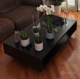 Tavolino basso da salotto con caminetto bioetanolo