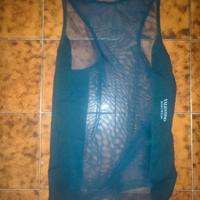 Canottiera Valentino Mesh Tank Top - Nera - Taglia