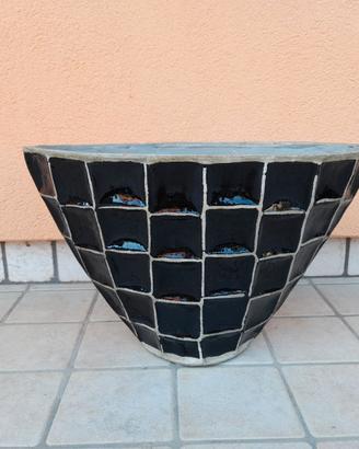 Vaso ovale in terracotta da esterno 50hx22 cm