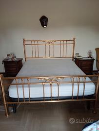 letto matrimoniale in ottone 