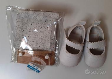 Scarpine bianche 6-12mesi n.19-20