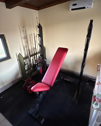 Panca Panatta + Set dischi Panatta + Pavimento gom