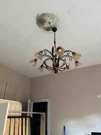 lampadario in ferro battuto