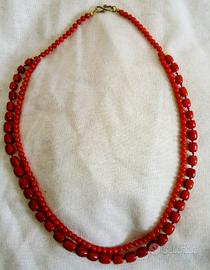Collana in corallo mediterraneo