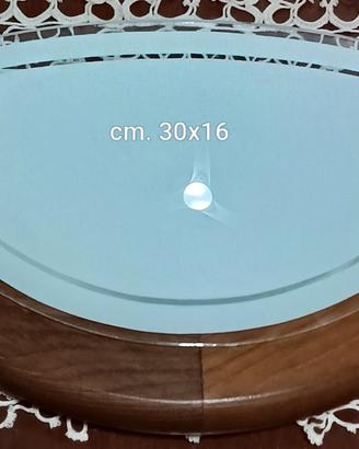 lampada da parete a mezzaluna in legno e vetro 
