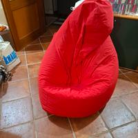 Poltrona Pouf a Sacco Rossa