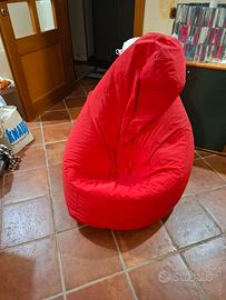 Poltrona Pouf a Sacco Rossa