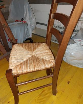 sedie impagliate legno massello