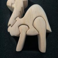 DOLFI 3D Puzzle Cammello in legno di tiglio